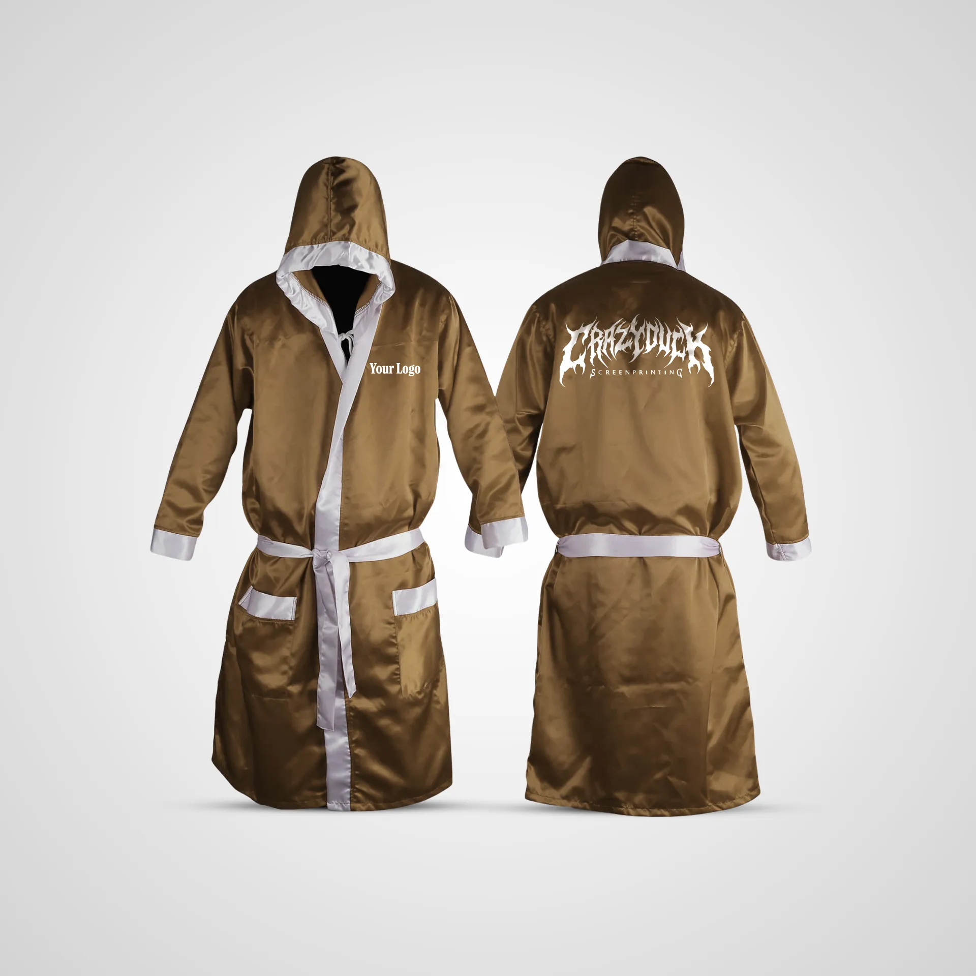 boxing robe brown boxing robe full length