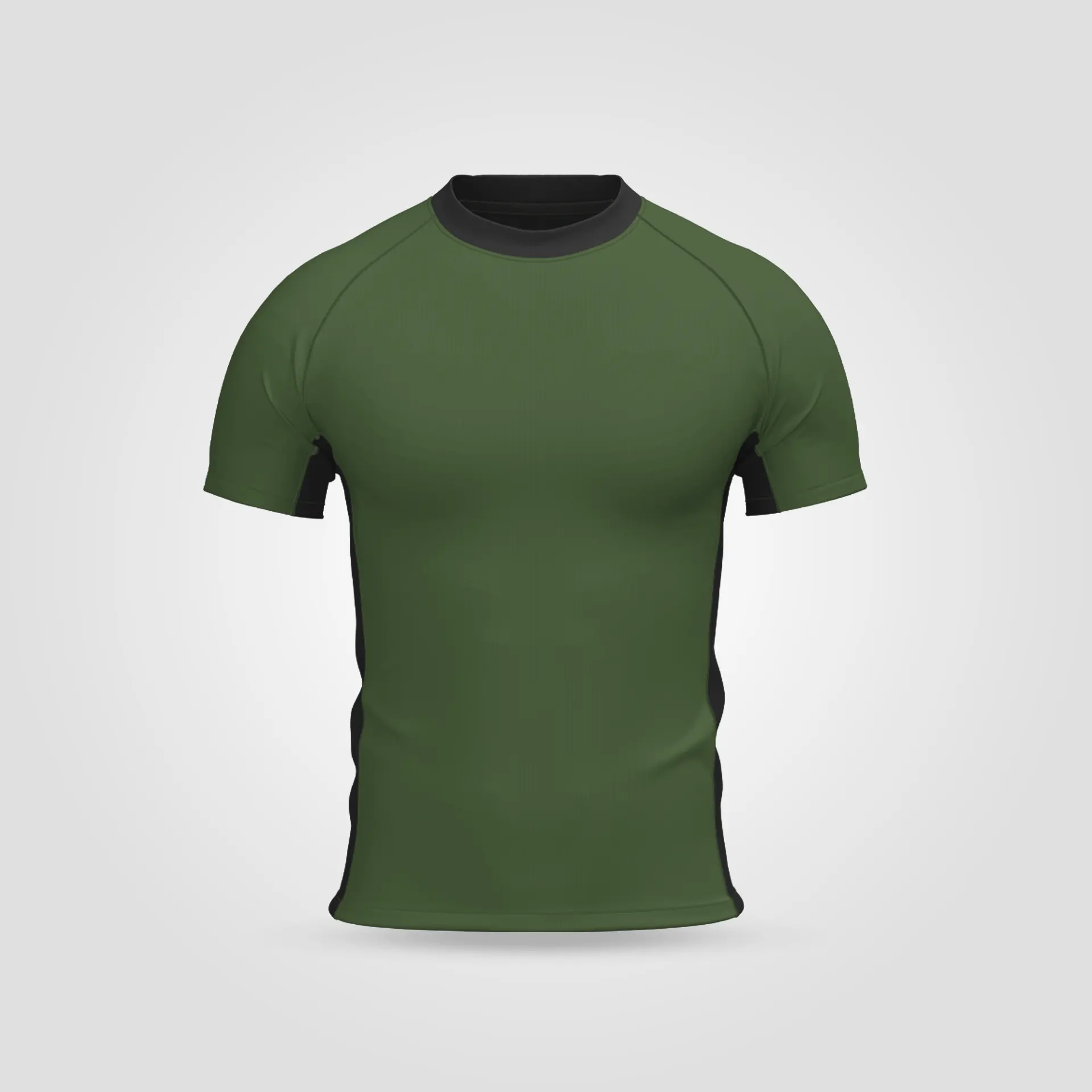 Men_s Custom Swim Shirt BRG-13 Front Green