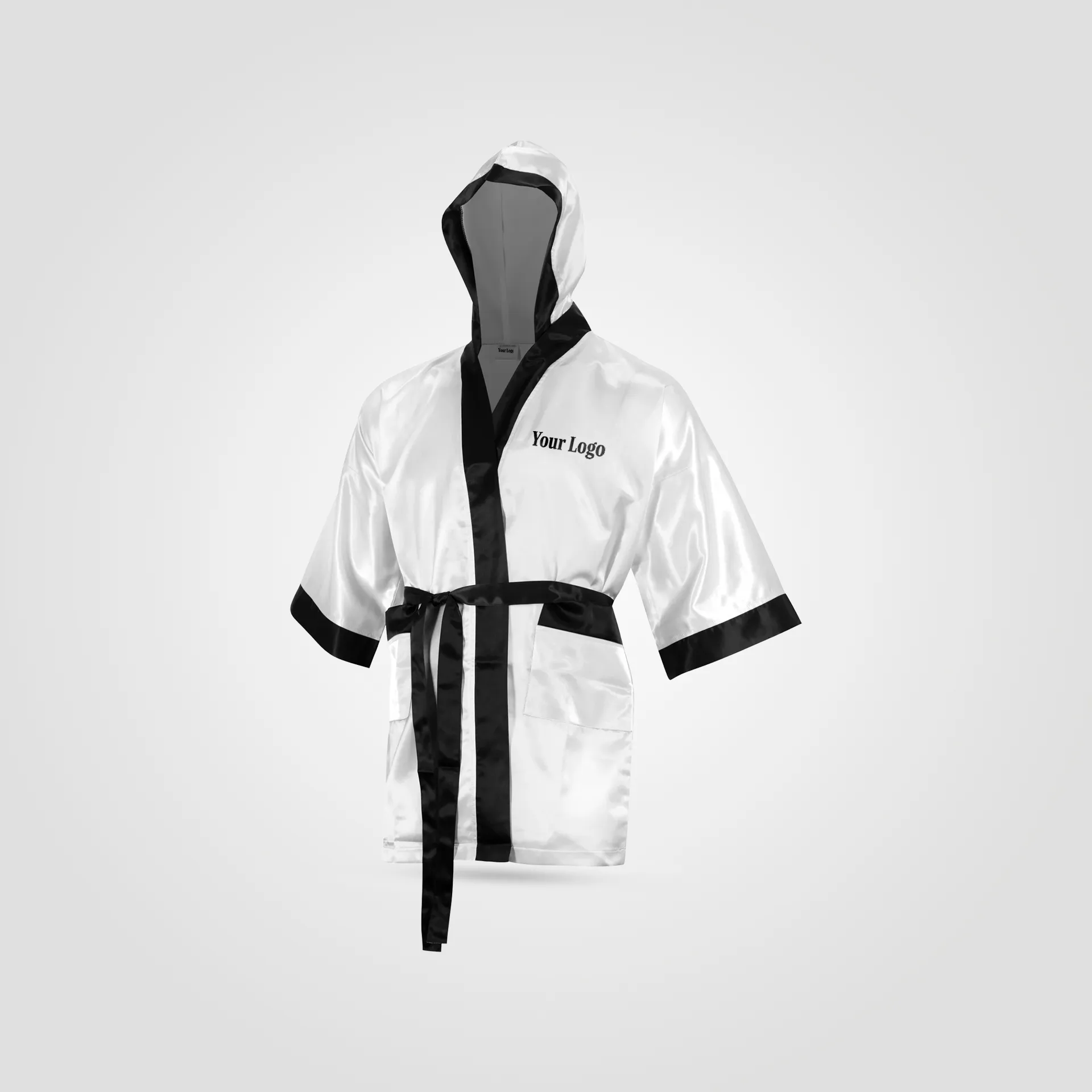 Reign Champ Boxing Robe White (Front)