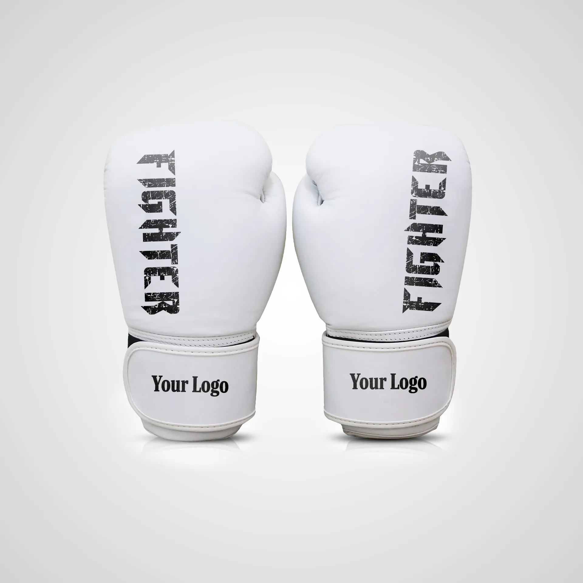 Warrior Thrust Muay Thai Gloves MT-01 White Front